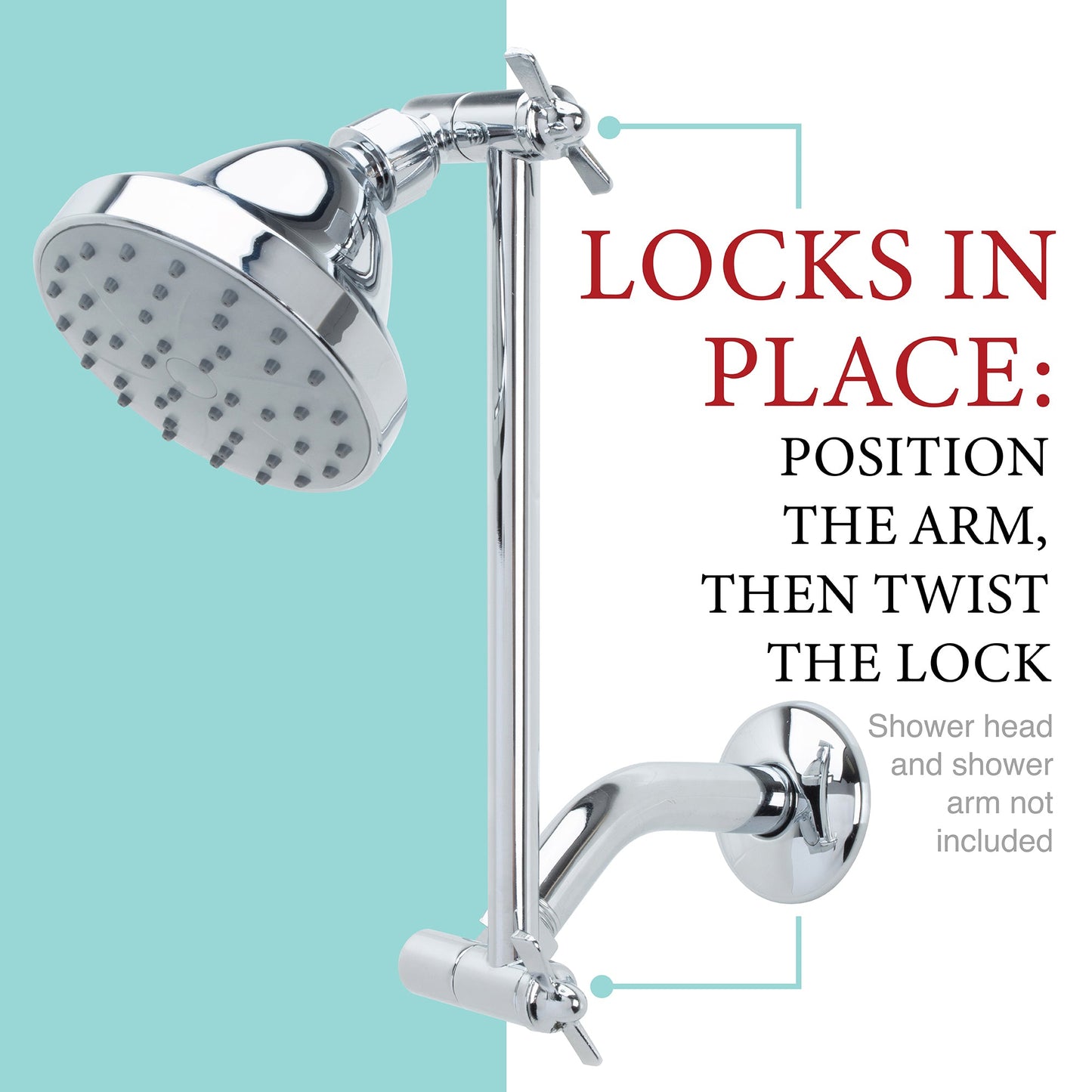 10 in. Solid Brass Shower Head Extension Arm (Chrome Finish)