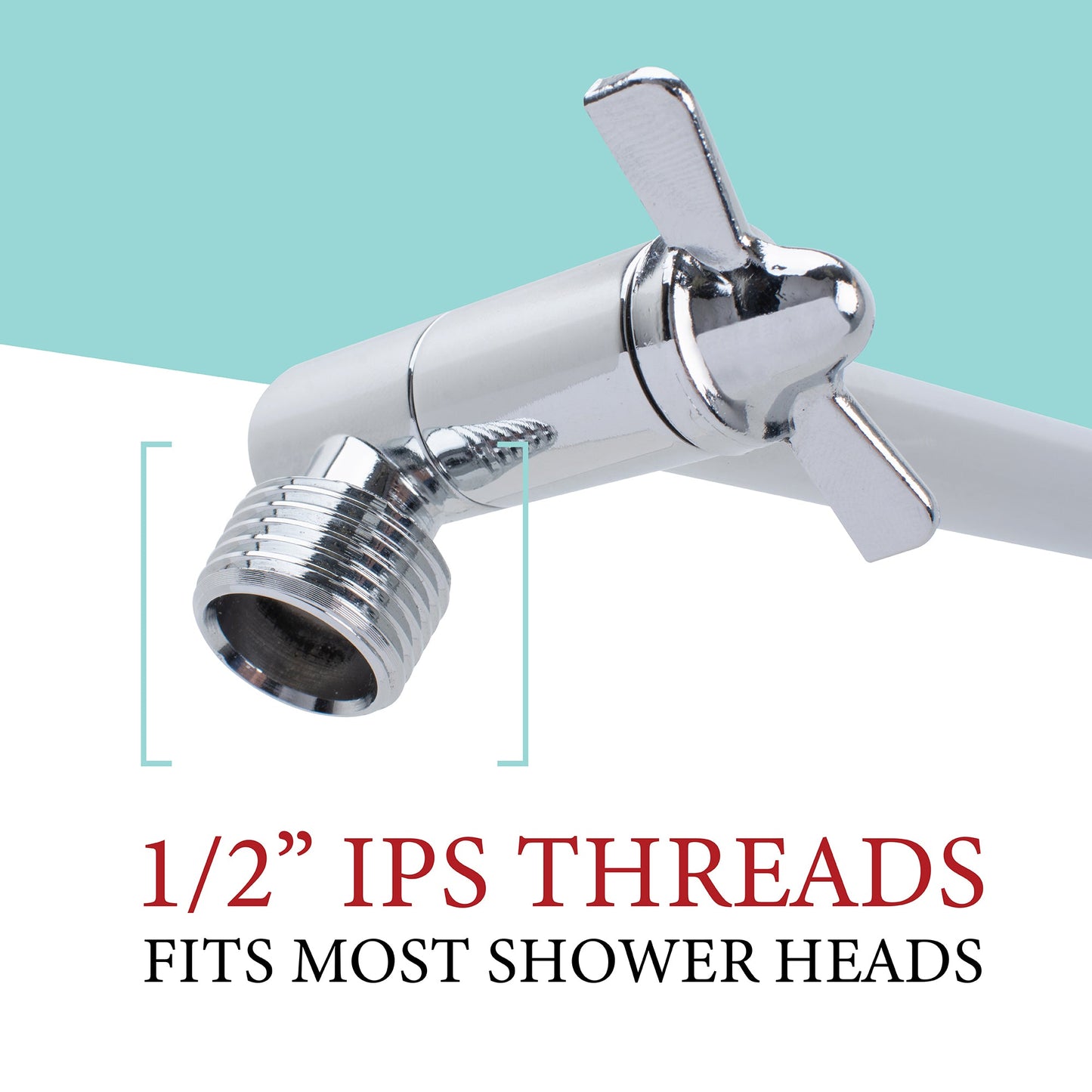 10 in. Solid Brass Shower Head Extension Arm (Chrome Finish)