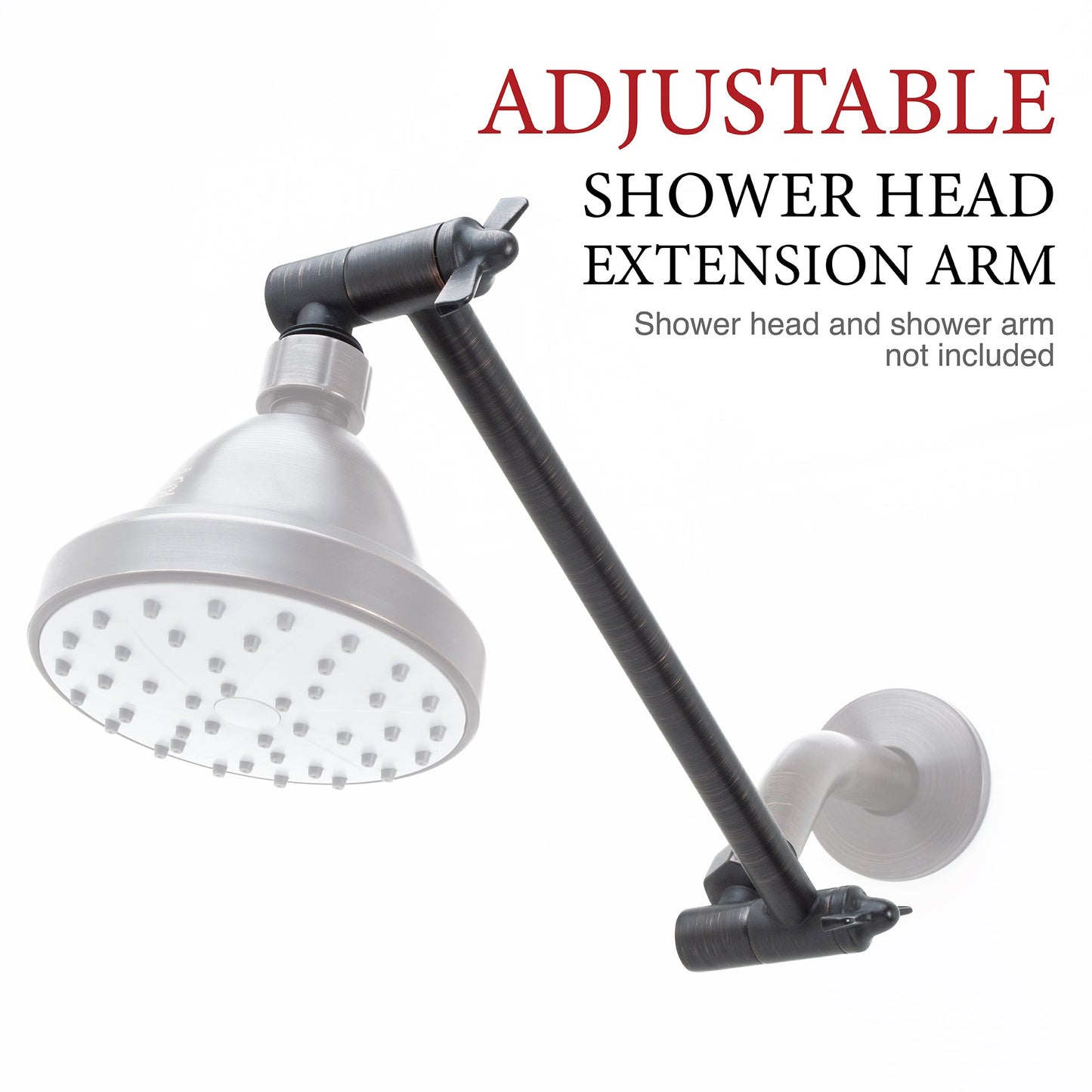 10 in. Solid Brass Shower Head Extension Arm (Oil-Rubbed Bronze Finish)