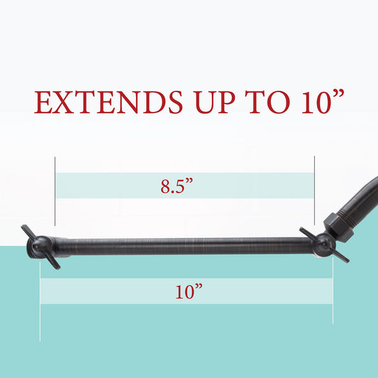 10 in. Solid Brass Shower Head Extension Arm (Oil-Rubbed Bronze Finish)