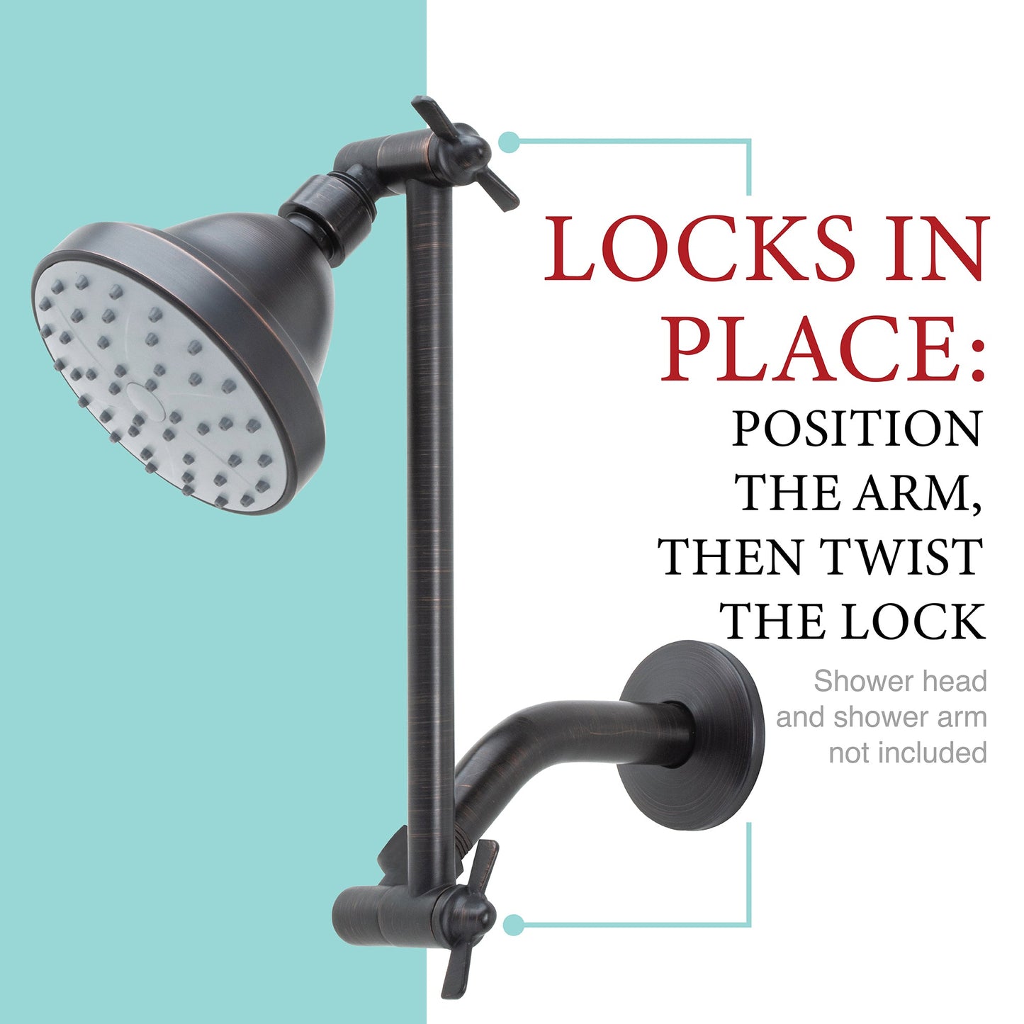 10 in. Solid Brass Shower Head Extension Arm (Oil-Rubbed Bronze Finish)