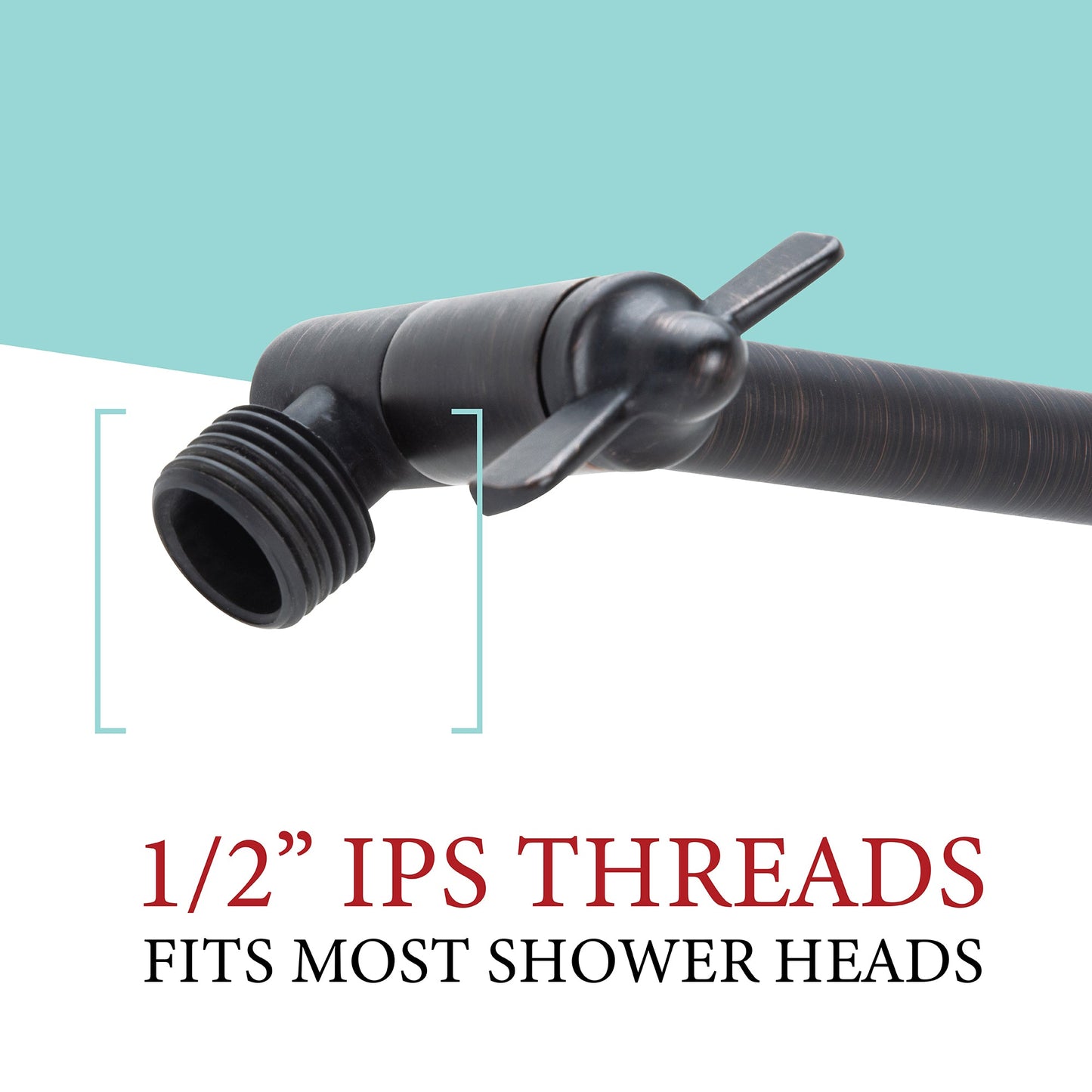 10 in. Solid Brass Shower Head Extension Arm (Oil-Rubbed Bronze Finish)