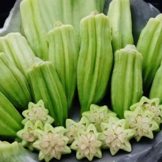 40 Star of David Okra Seeds - Heirloom, Non-GMO, Unique Shape & Flavor | USA Seller,