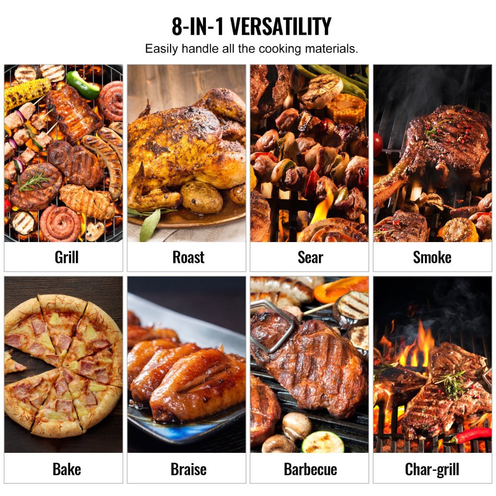 53" Heavy Duty Portable Wood Pellet BBQ Grill With Cart (93641572)