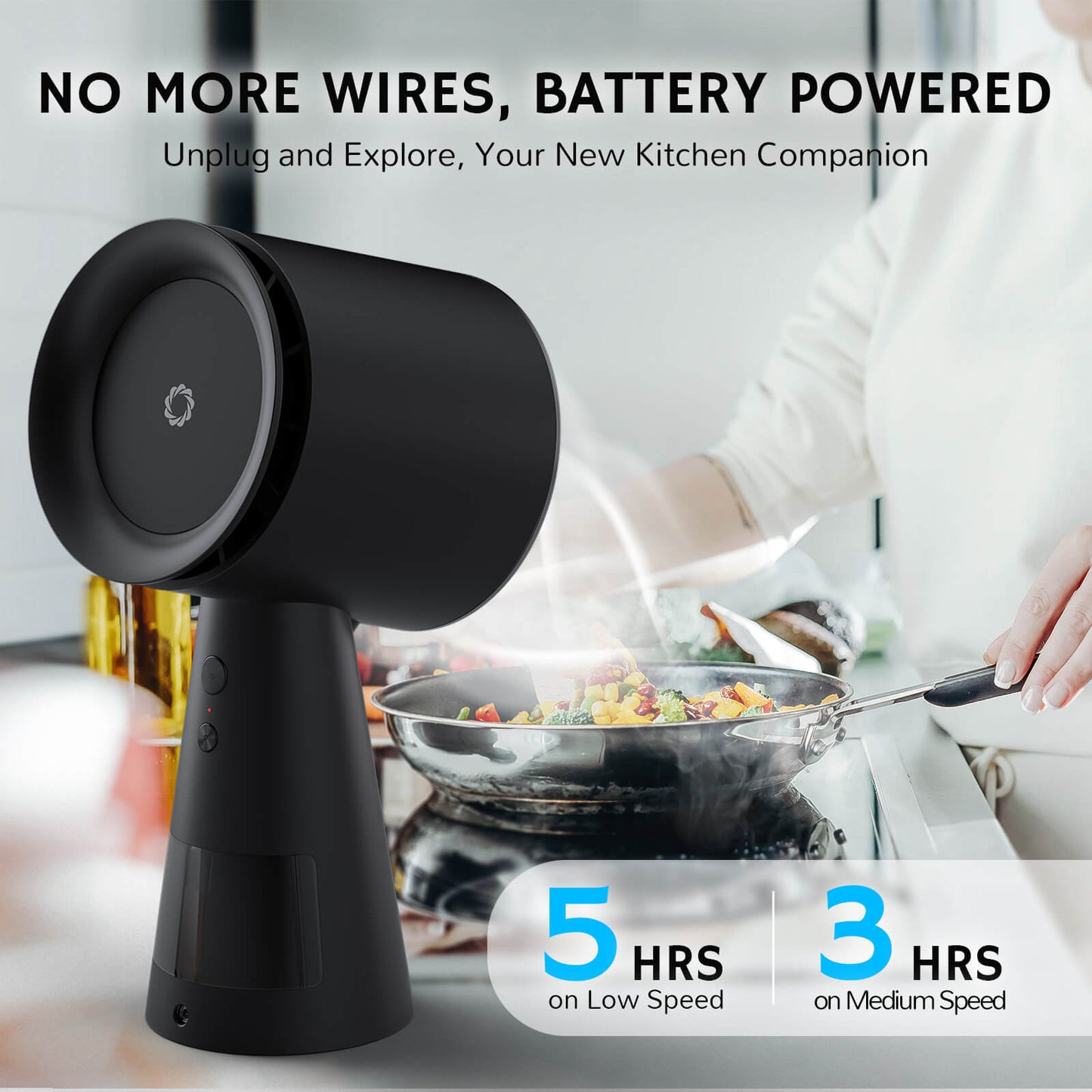 RH180 Portable Desktop Range Hood, Cordless or Plug-In Options - European version