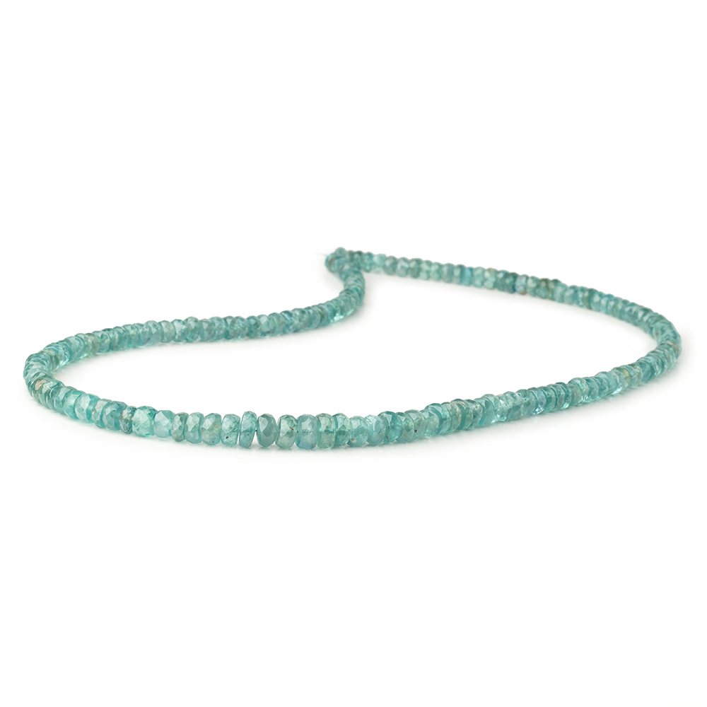 3-5mm Teal Green Kyanite Faceted Rondelle Beads 16 inch 159 pieces AA