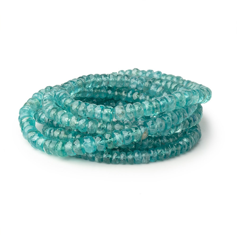 3.5-5.5mm Teal Kyanite Faceted Rondelle Beads 16 inch 162 pieces AA