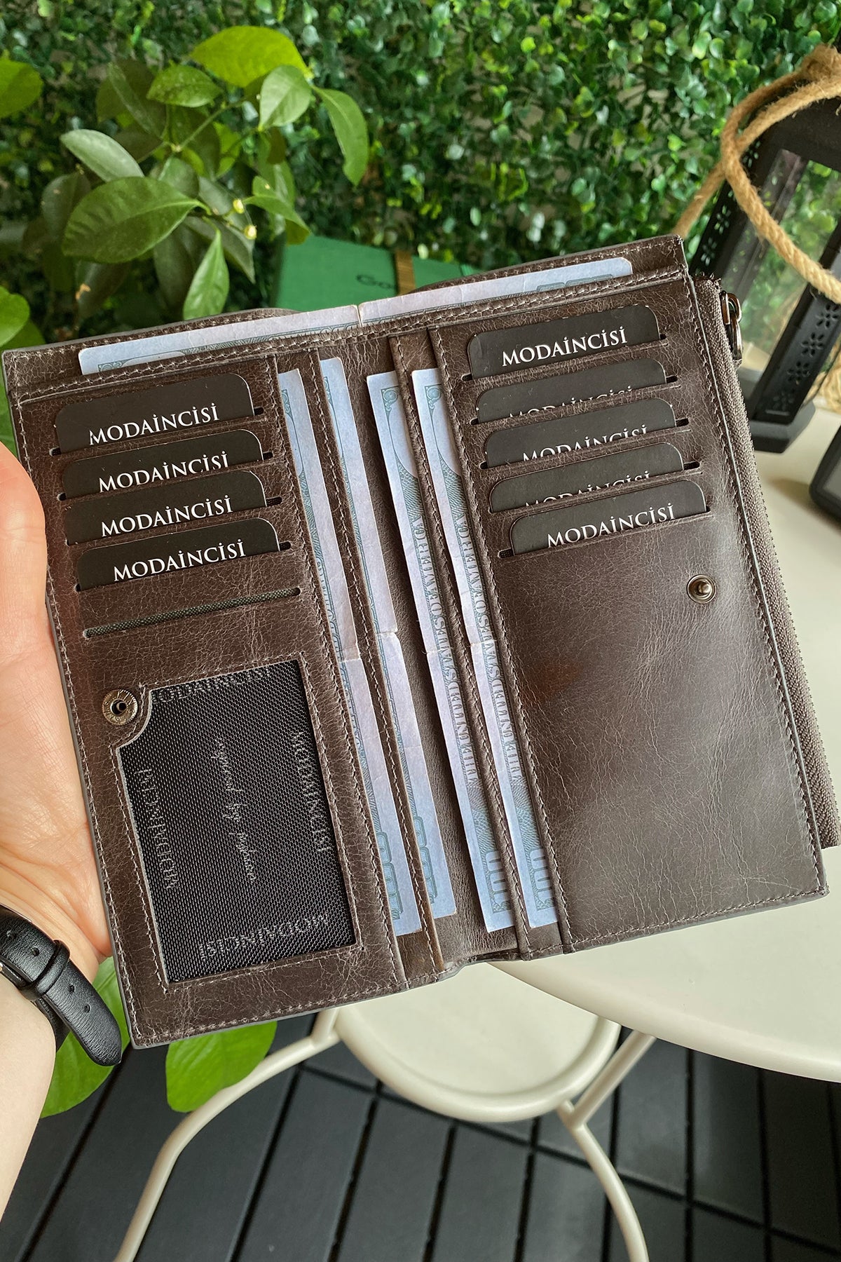 Mannu - Genuine Leather Large Wallet with Hand Band