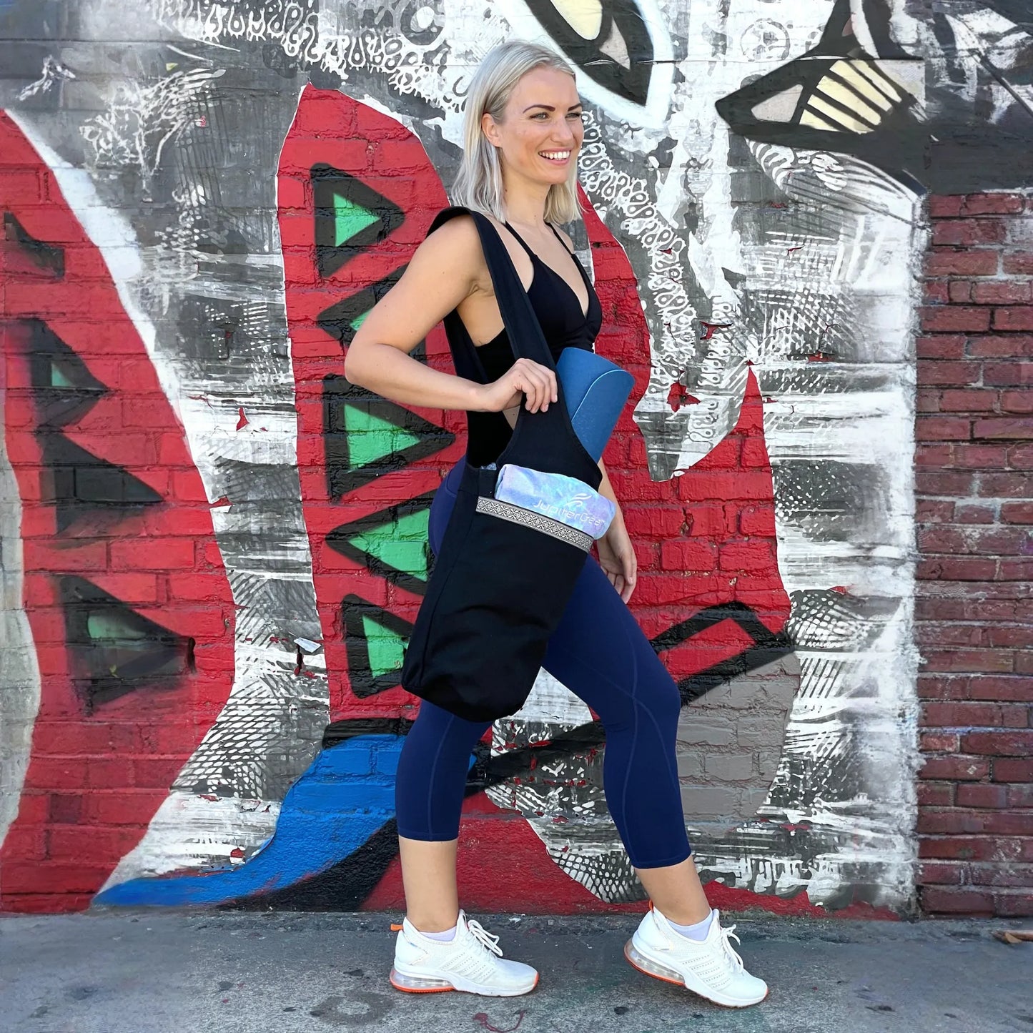 JupiterGear Yoga Mat Carrying Tote Bag with Large Size Pockets | Multipurpose and Fit Most Size Mats