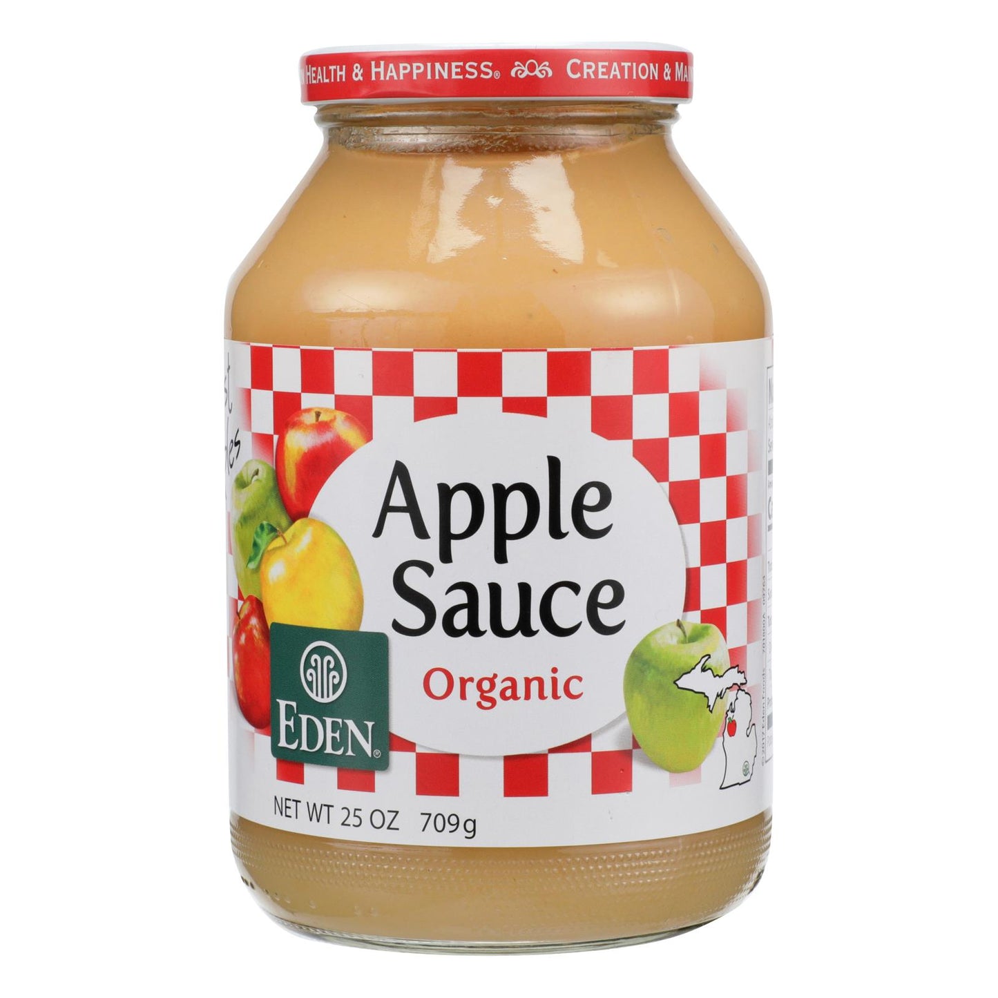 Eden Foods 100% Organic Applesauce - Case Of 12 - 25 Oz