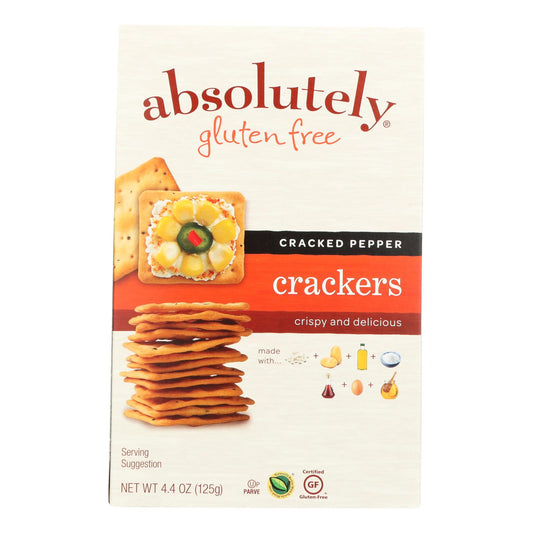 Absolutely Gluten Free - Crackers - Cracked Pepper - Case Of 12 - 4.4 Oz.