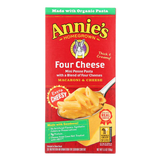 Annie's Homegrown Four Cheese Macaroni And Cheese - Case Of 12 - 5.5 Oz.