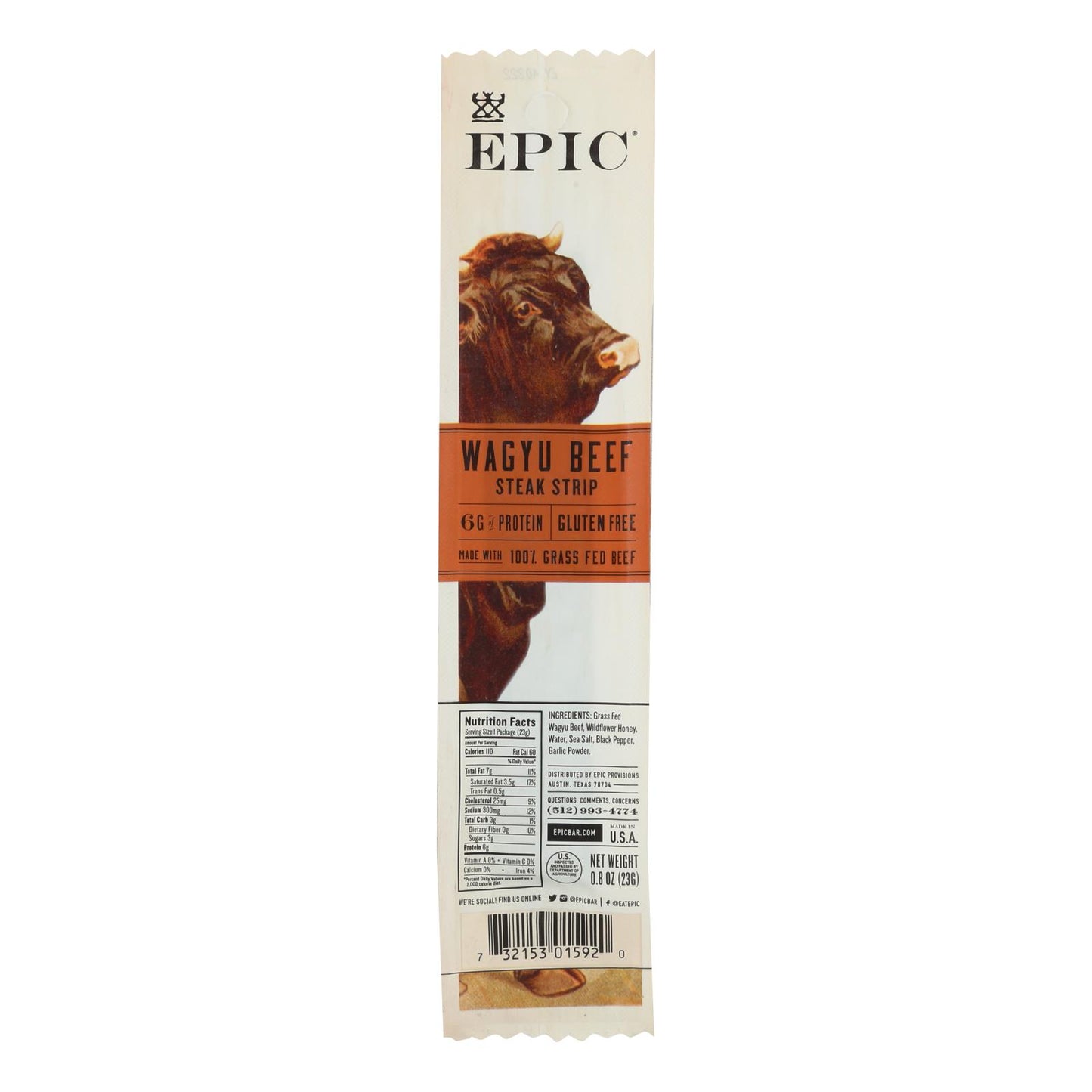 Epic - Strips - Wagyu Beef Steak - Case Of 20 - .8 Oz