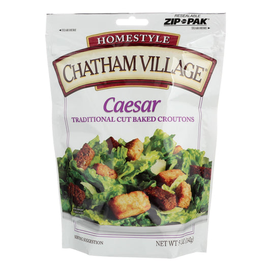 Chatham Village Traditional Cut Croutons - Caesar - Case Of 12 - 5 Oz.