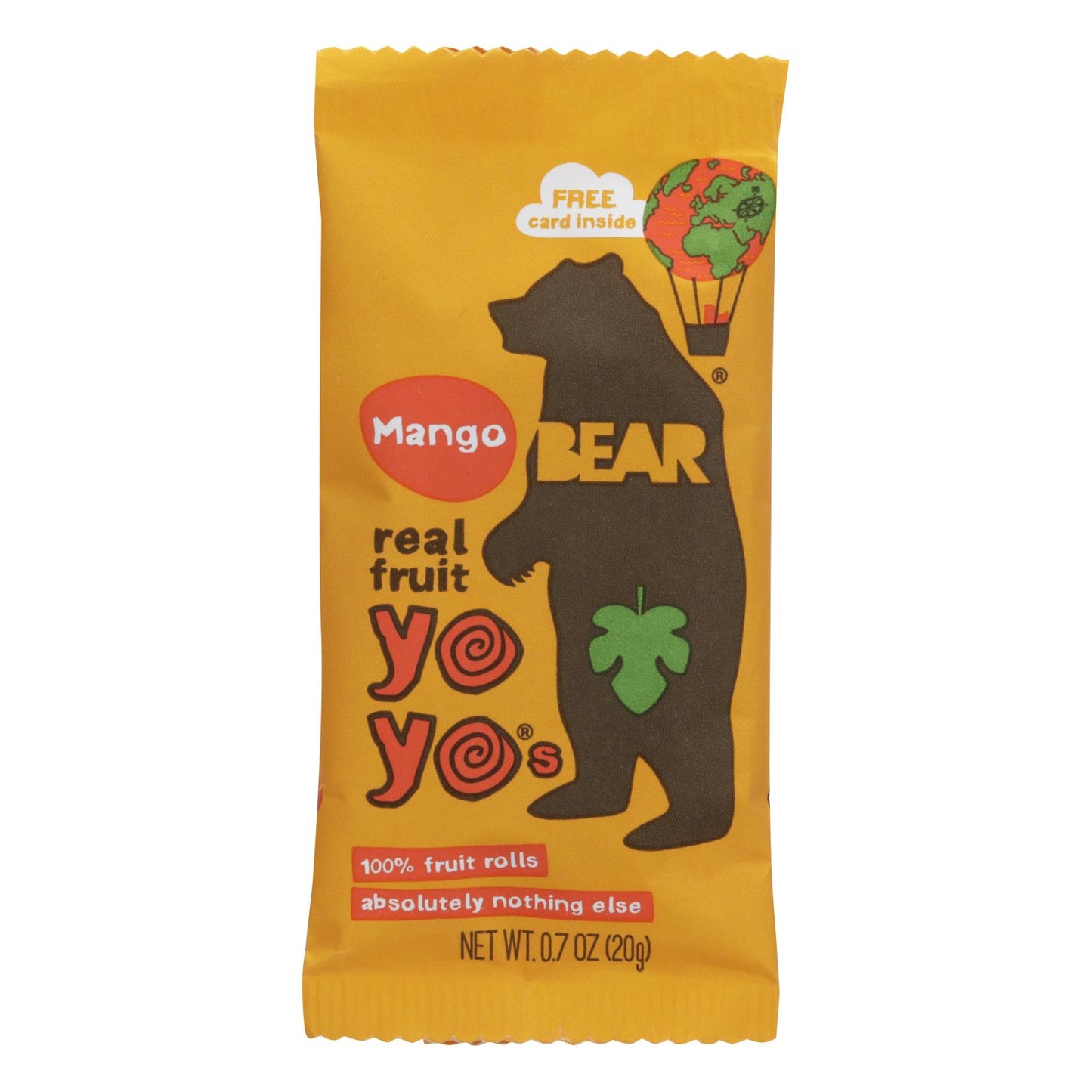 Bear Real Fruit Roll Yoyo - Mango - Case Of 6 - 3.5 Oz