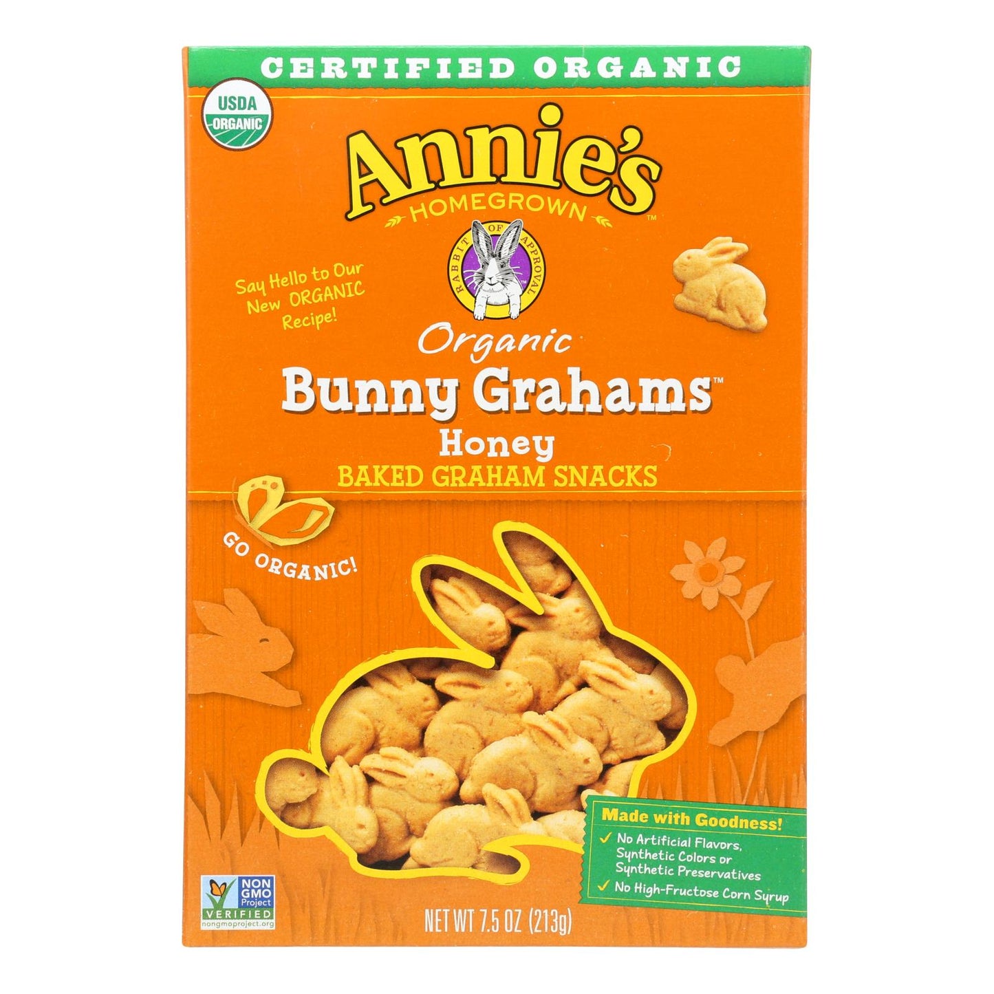 Annie's Homegrown Bunny Grahams Honey - Case Of 12 - 7.5 Oz