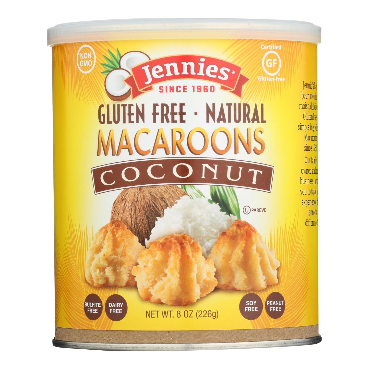 Jennie's Coconut Macaroon - Case Of 12 - 8 Oz.