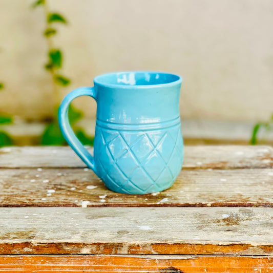 Ananas Mug- Brushed Pale Turquoise