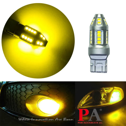 Golden Yellow T10 , T20 (7443) , 1156 (BA15S) LED 2835 SMD Automotive Motorcycle Light Bulb For Turn Signal DRL Interior Light