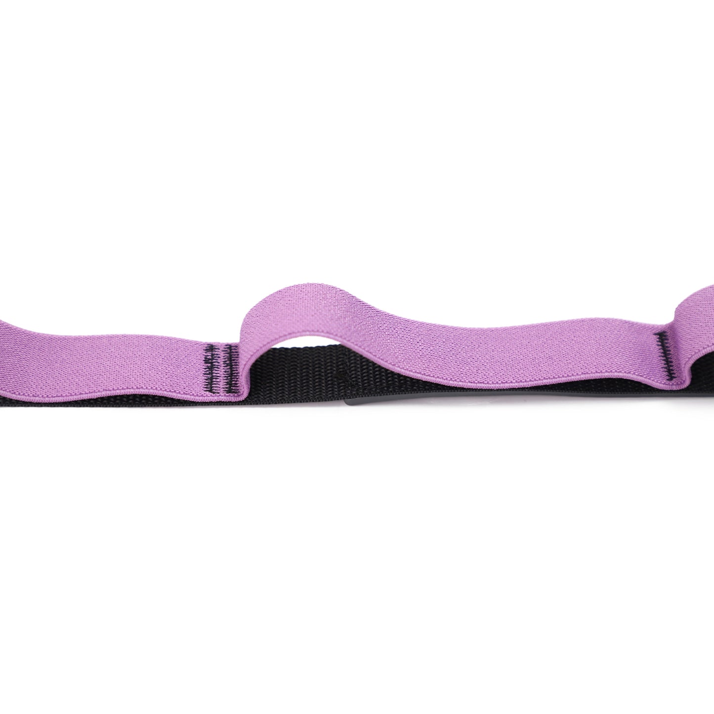 Maji Sports Elastic Yoga Straps With 9 Loops - Purple/Black