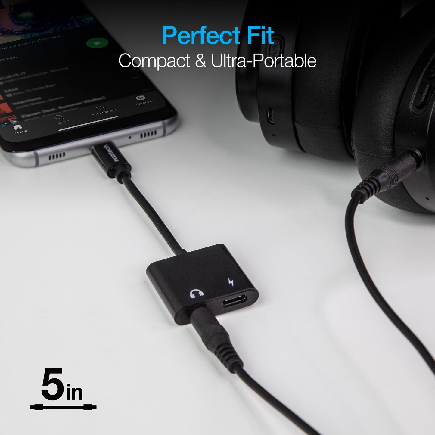 Naztech USB-C and 3.5mm Audio + Charge Adapter