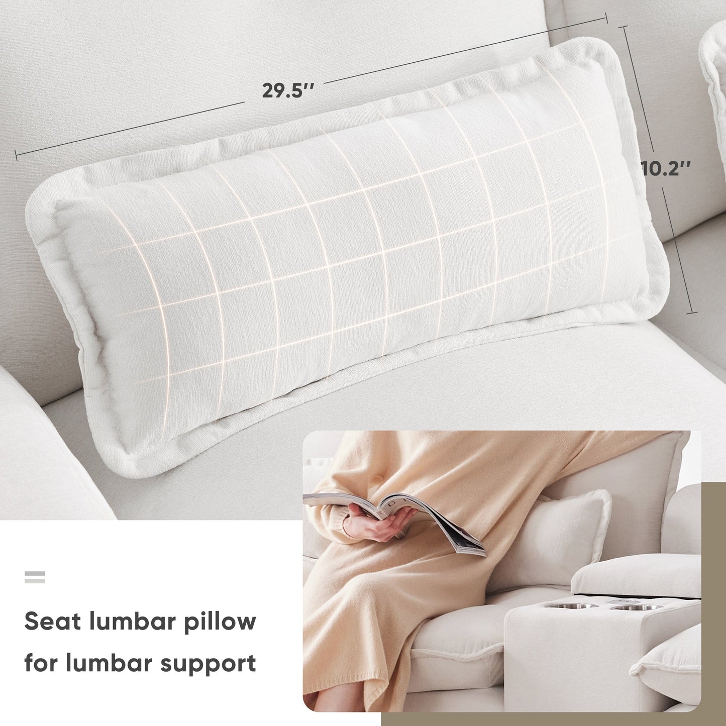 123*55" Modern U-shaped Sofa with Console,Cupholders and USB Ports,6-seat Upholstered Symmetrical Indoor Furniture,Sleeper Couch Set with Chaise for Living Room,Apartment,2 Colors