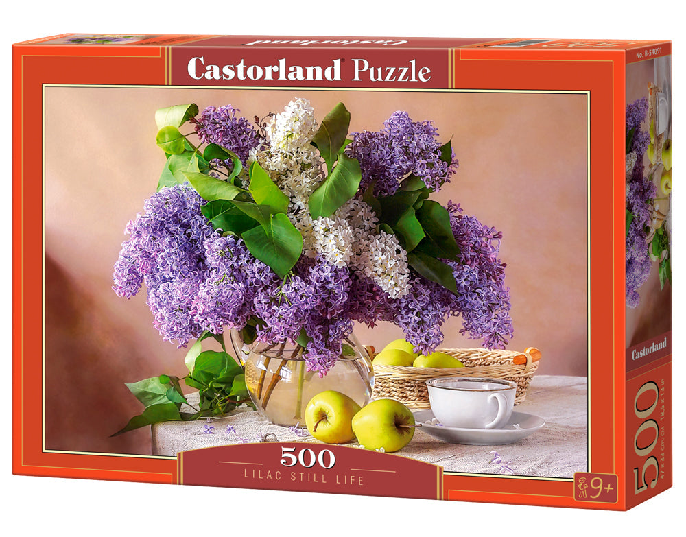 500 Piece Jigsaw Puzzle, Lilac Still Life, Flower puzzle, Nature, Adult Puzzle, Castorland B-54091