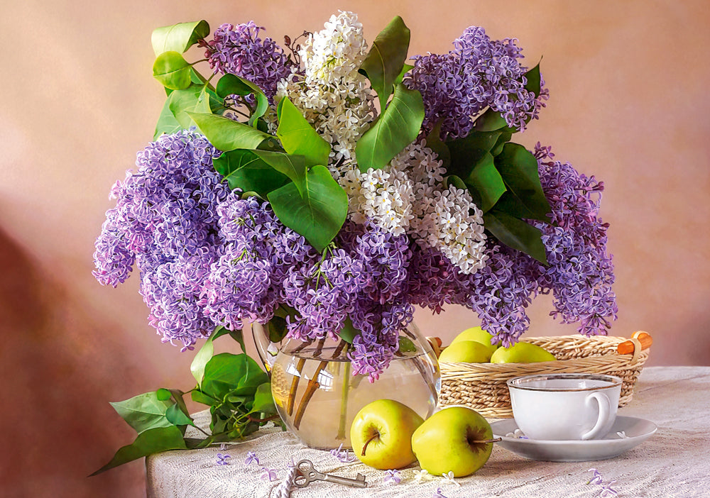 500 Piece Jigsaw Puzzle, Lilac Still Life, Flower puzzle, Nature, Adult Puzzle, Castorland B-54091
