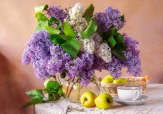 500 Piece Jigsaw Puzzle, Lilac Still Life, Flower puzzle, Nature, Adult Puzzle, Castorland B-54091