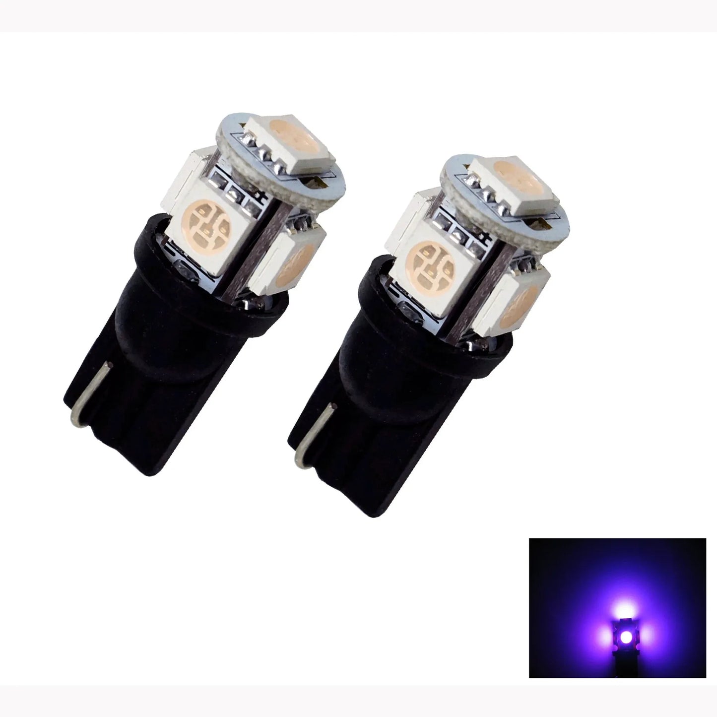 Auto T10 194 168 5SMD 5050 LED Light Bulb 12V Current Fixed for Interior Map Dome Instrument Panel Trunk Backup License Plate Lamp (With Polarity)