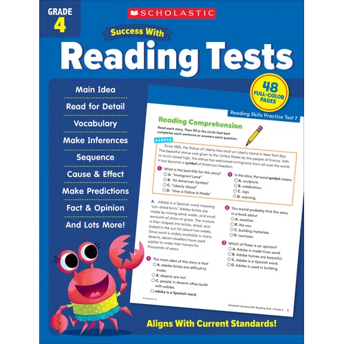 Scholastic Success with Reading Tests Grade 4 Workbook