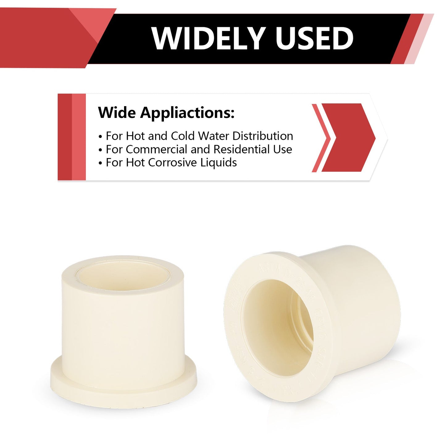 1" X 3/4" CTS CPVC Spigot x Socket Bushing