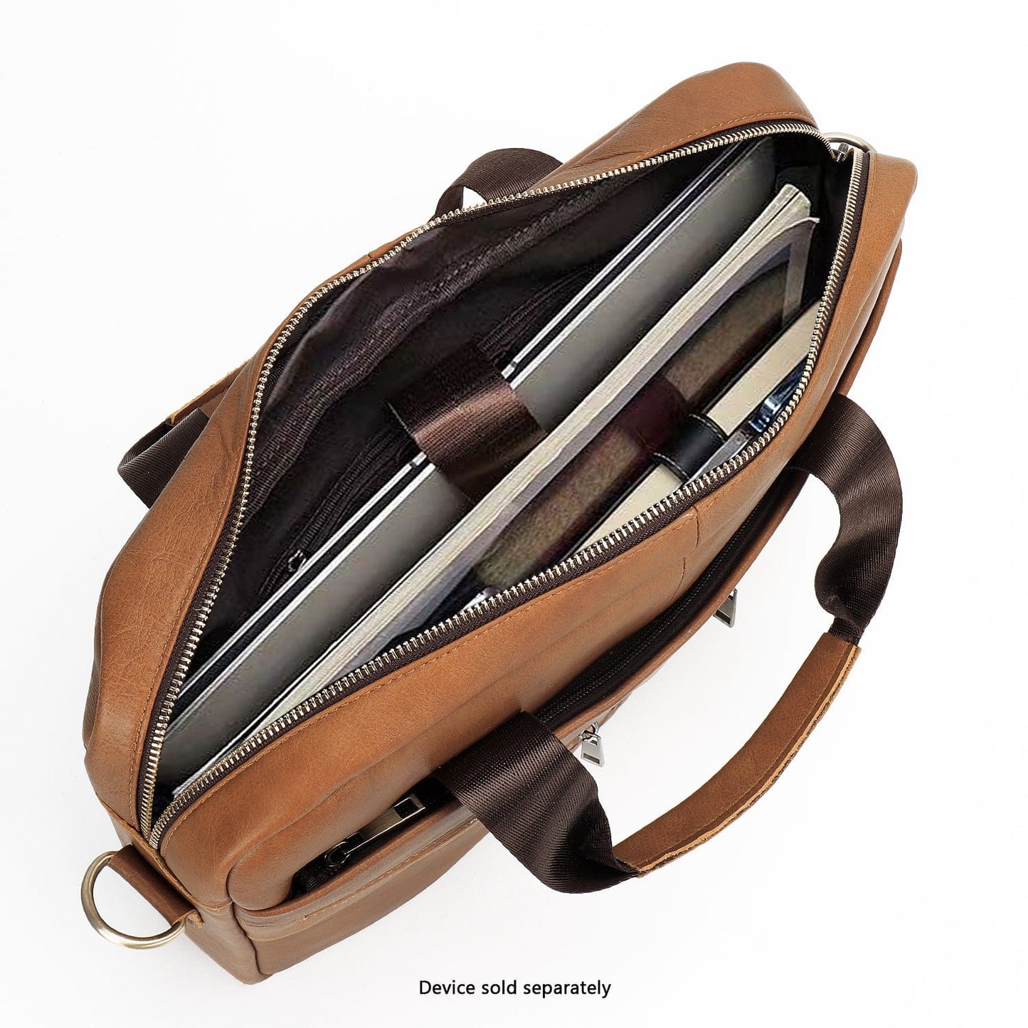 Genuine Leather Business Bag Briefcase for Laptops up to 16-inch
