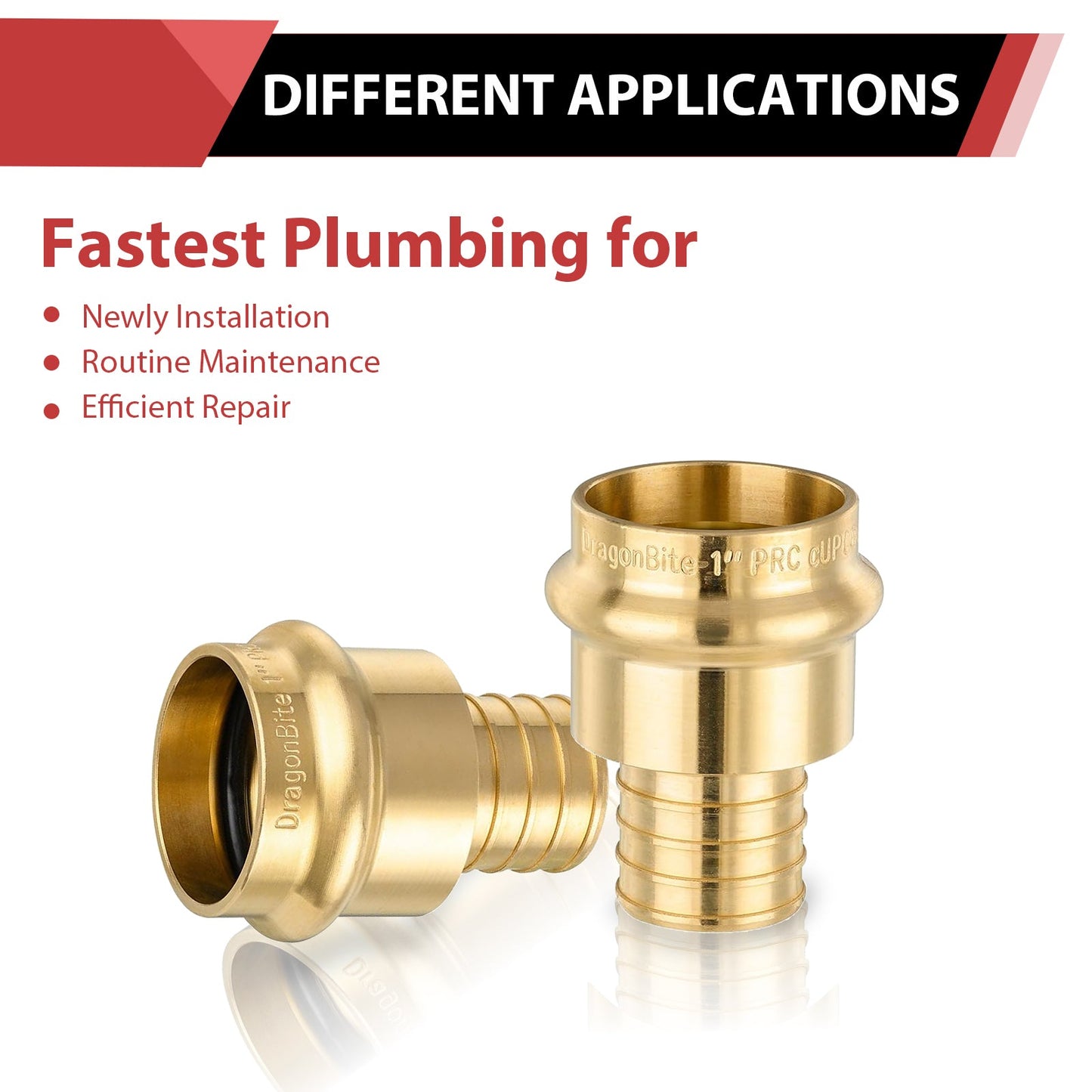 1" Press x 3/4" PEX Expansion Brass Adapter (Lead Free)