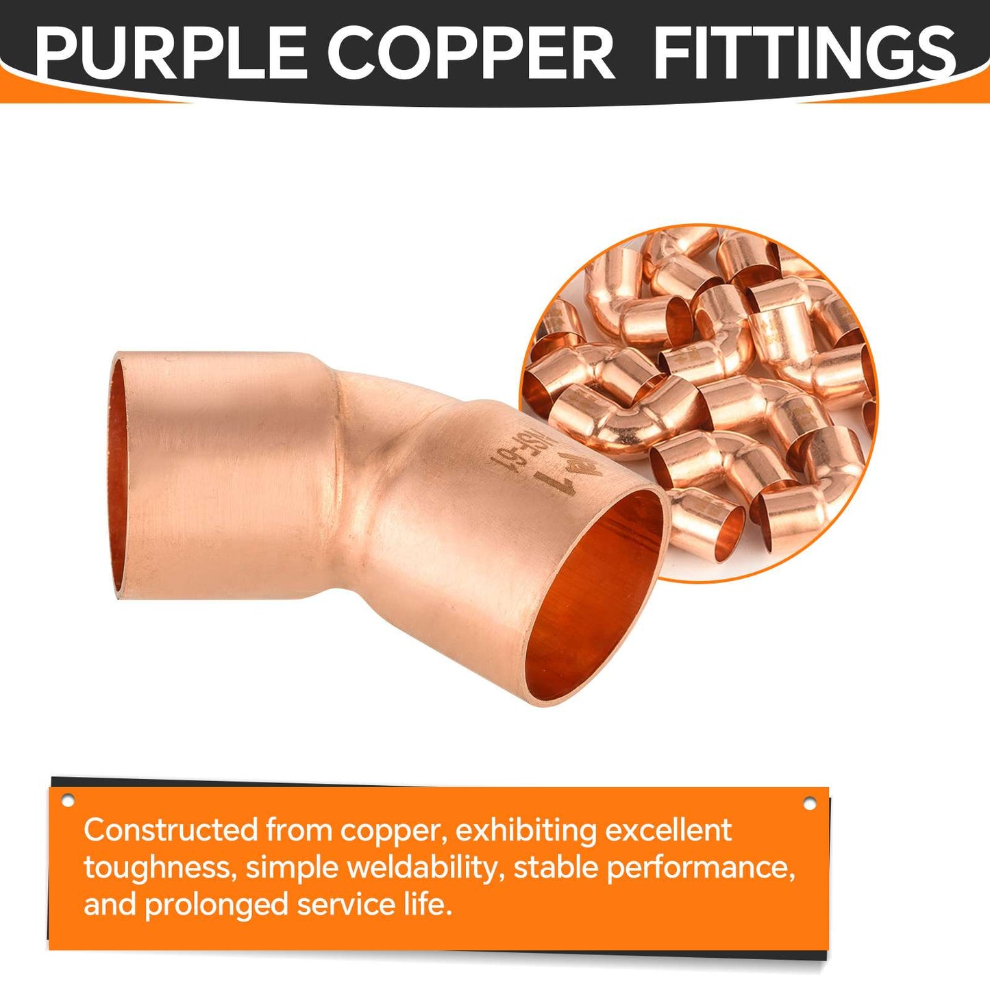 1" 45º Copper Elbow