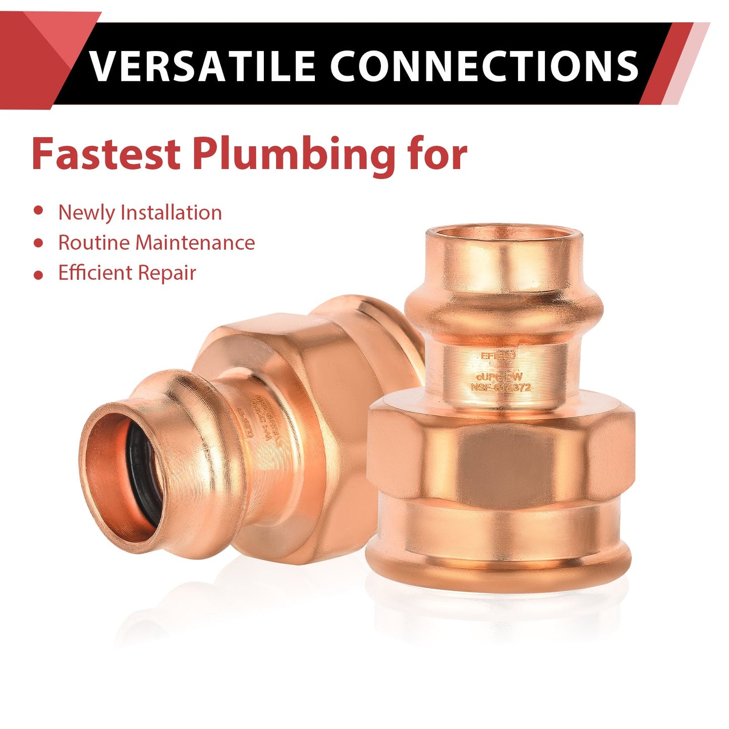 1/2" Press Copper x 3/4" Female Threaded Adapter (Lead Free)