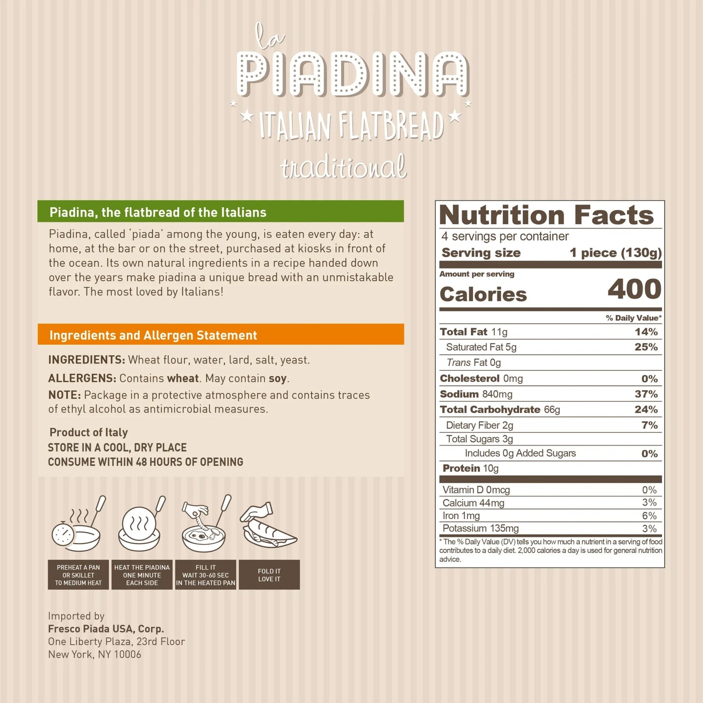 Piadina Traditional - Bundle 3 pack (12 count)