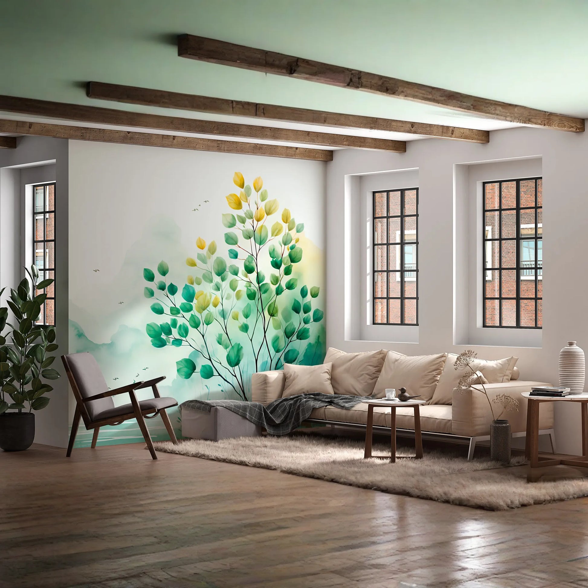 Minimalist Tree Wall Mural