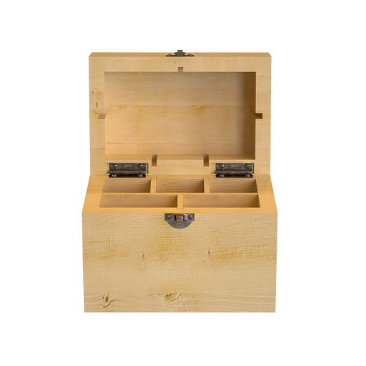 5 Slotted Gold Silver & Platinum Jewelry Test Acid Bottles & Stones Storage Box