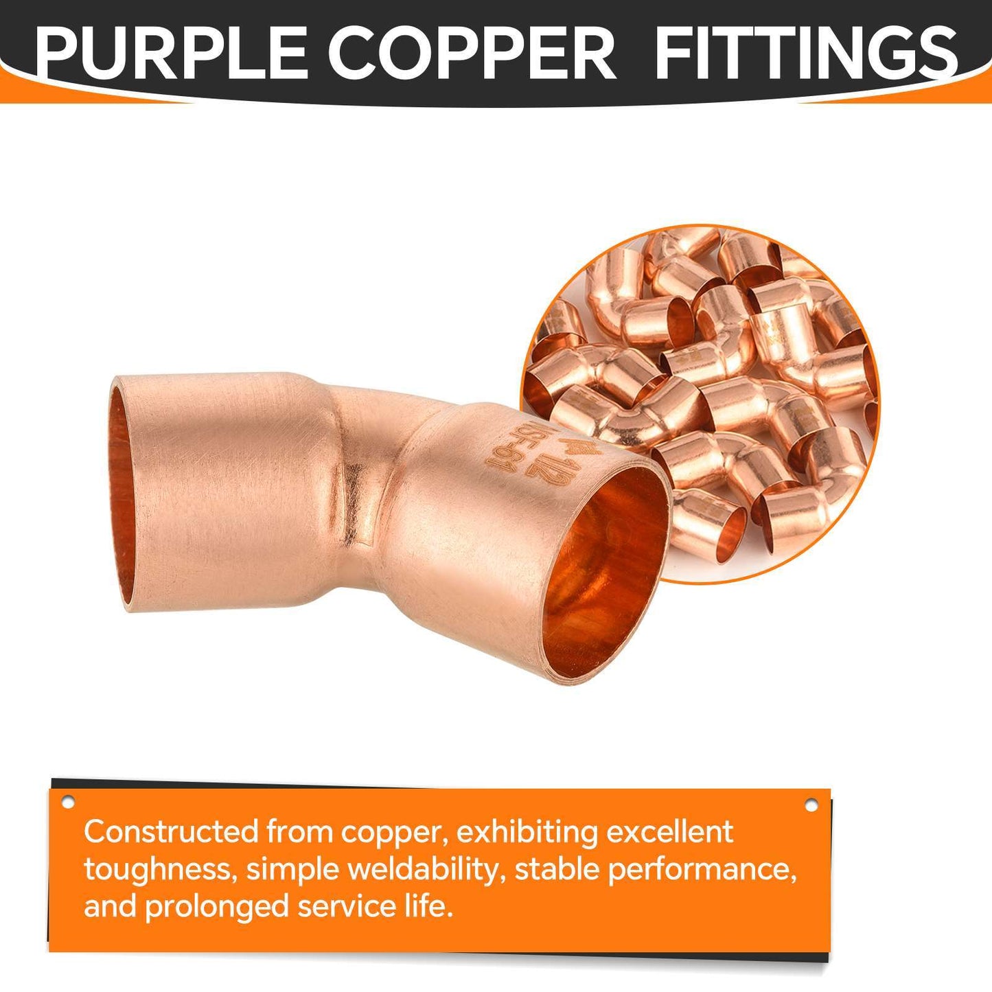 1/2" 45º Copper Elbow
