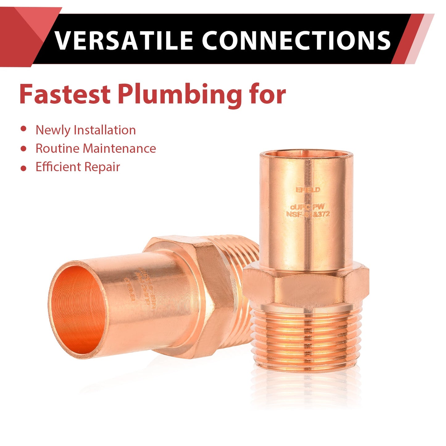 1" FTG Press Copper x Male Threaded Street Adapter (Lead Free)