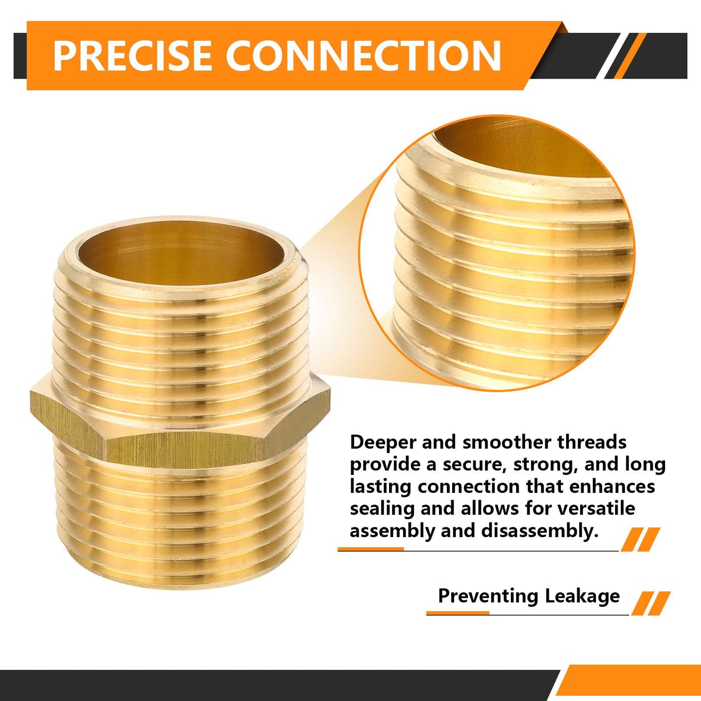 1" Male NPT Brass Hex Connector