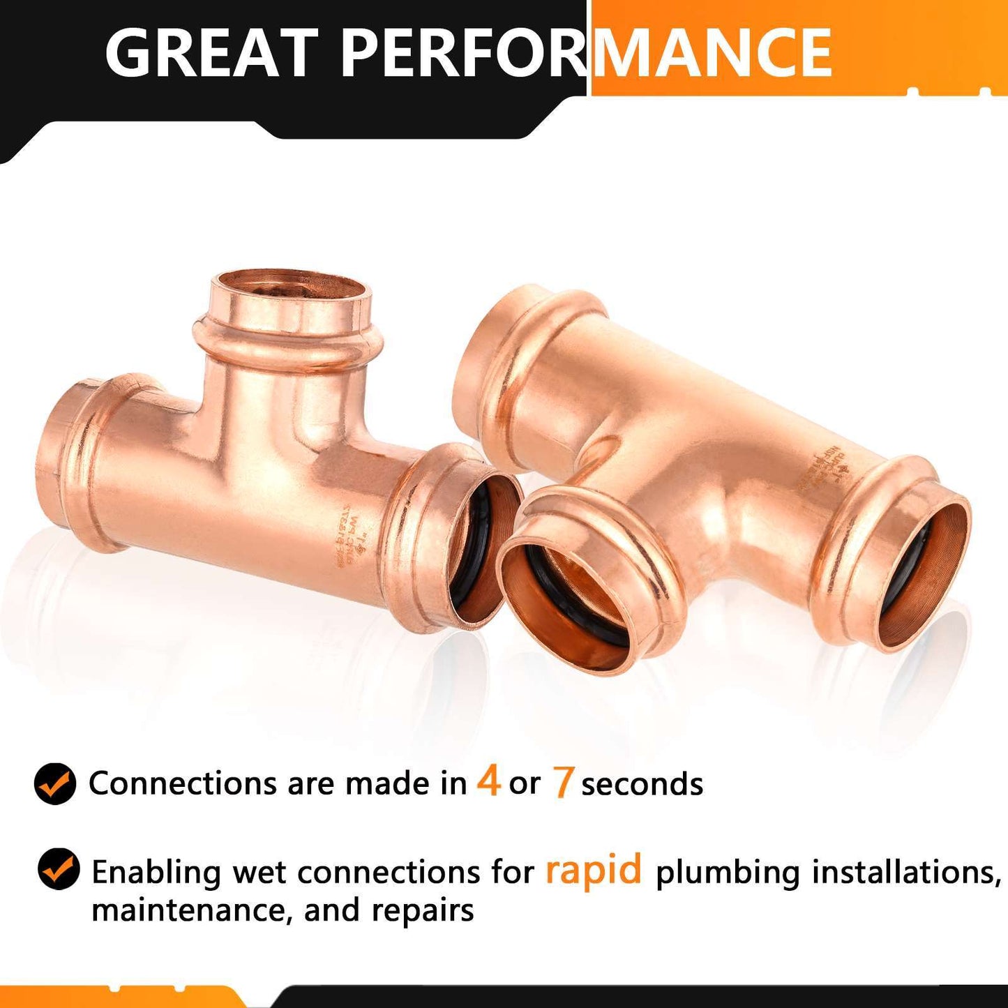 1" Press Copper Tee (Lead Free)