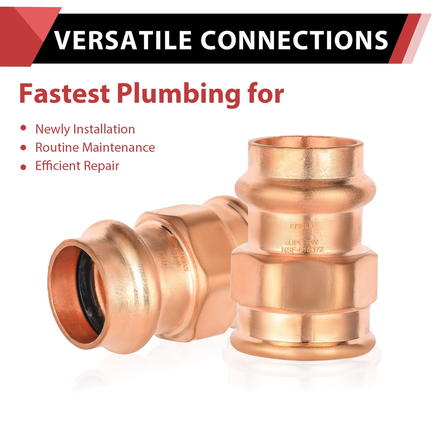 1" Press Copper x 1" Female Threaded Adapter (Lead Free)