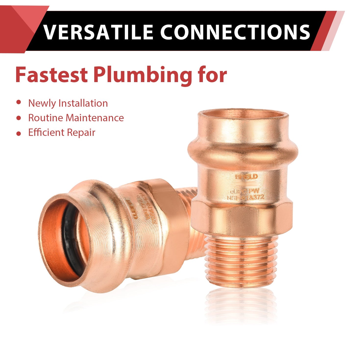 1" Press Copper x 3/4" Male Threaded Adapter (Lead Free)