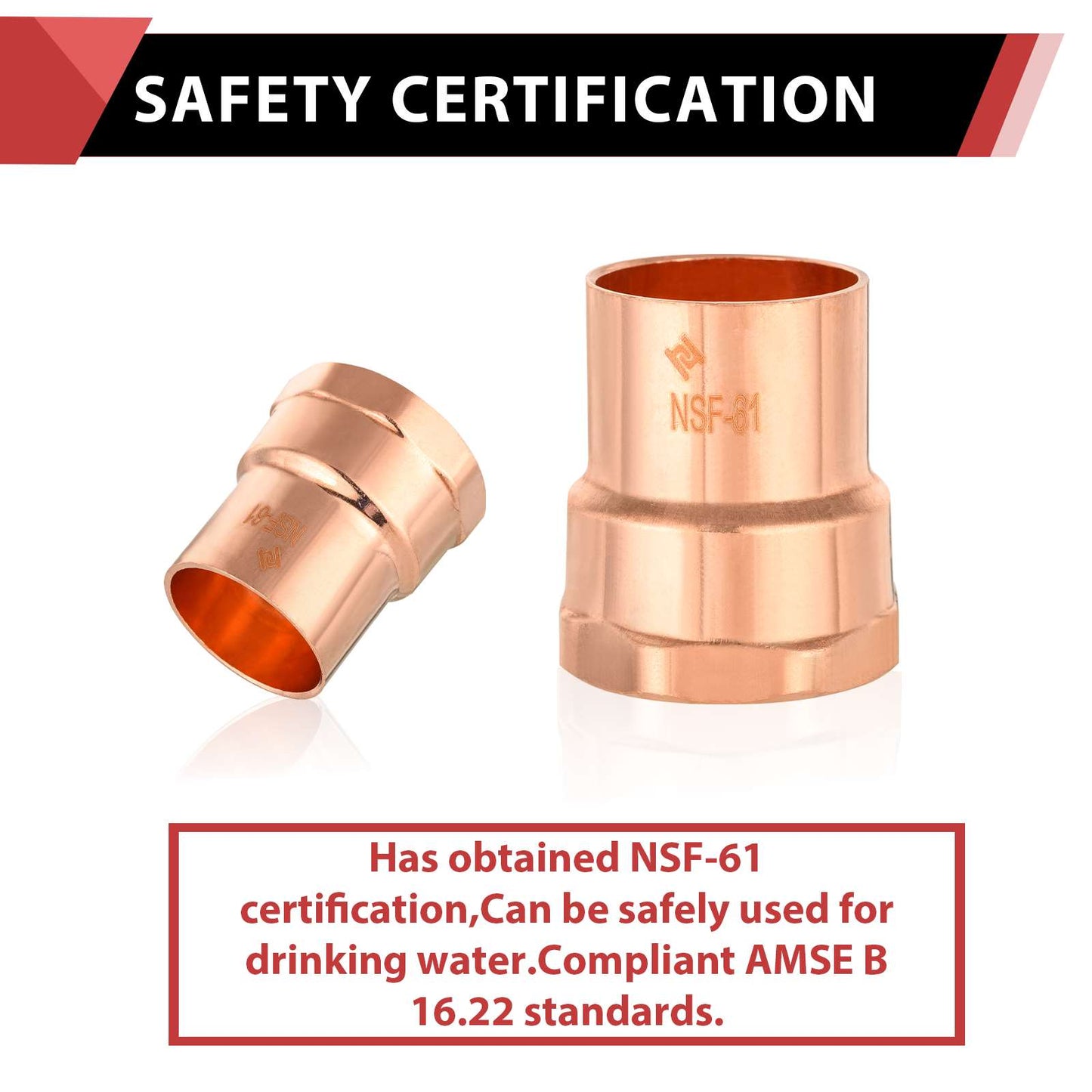 1" C x FNPT Copper Female Adapter