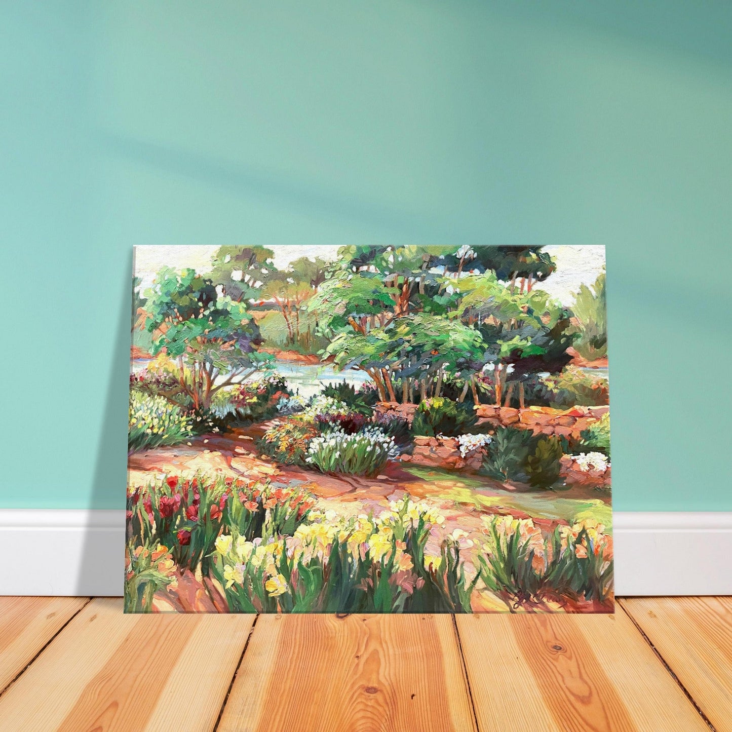 'Garden Symphony' Floral I 18x24 inch Art Print on Canvas I Original Artwork by American Artist Barbara Cleary