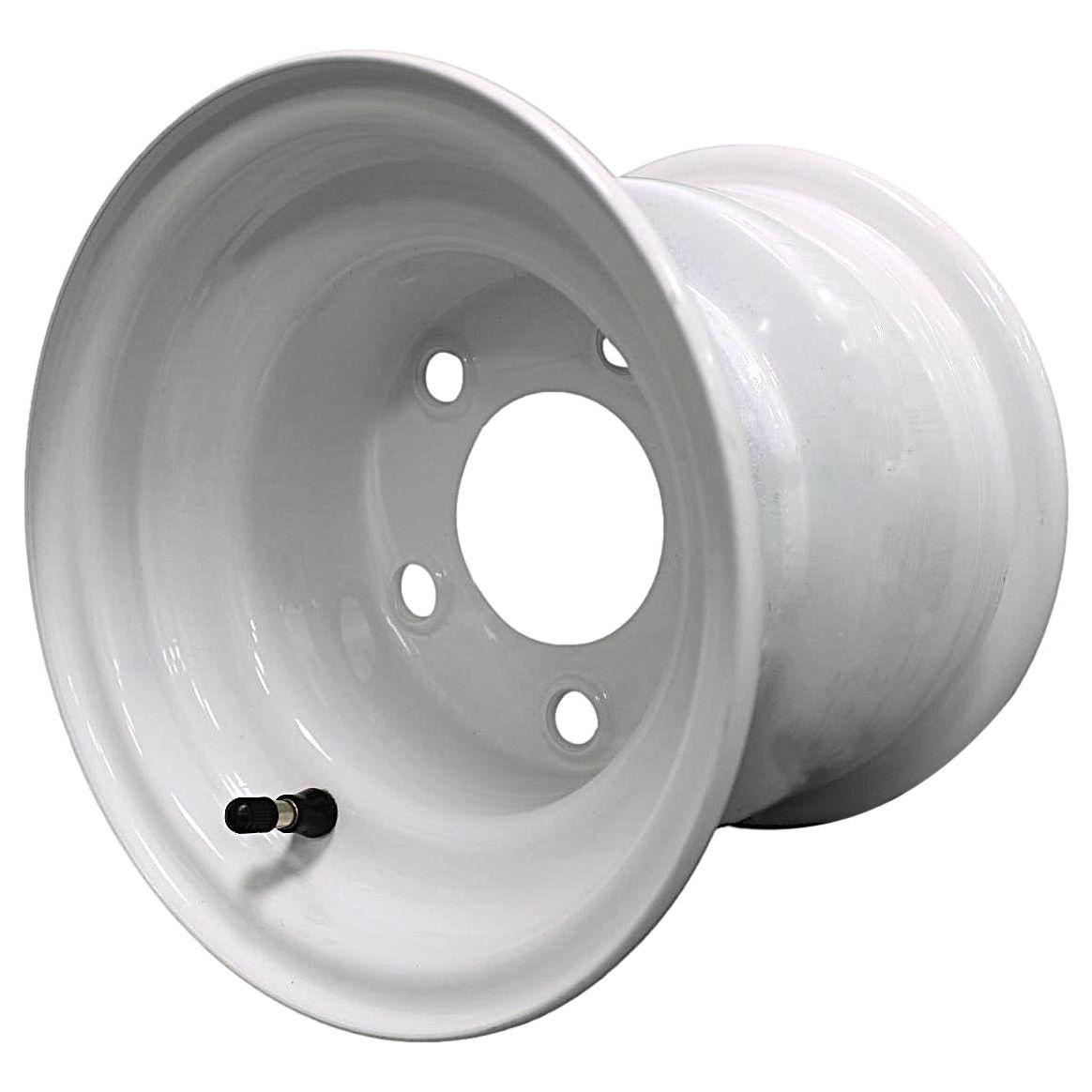 Antego 8x7 White Trailer Wheels, 5-on-4.5, 2.83-Inch Bore, 2-Pack