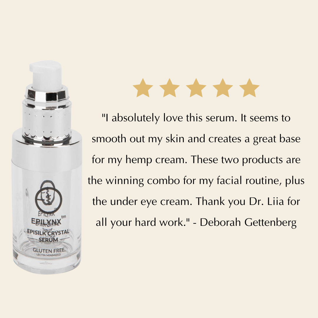Vegan EpiSilk, Crystal Wrinkle Smoothing Face Serum - Intense Brightening and Firming Wrinkle Fix for Sensitive Skin