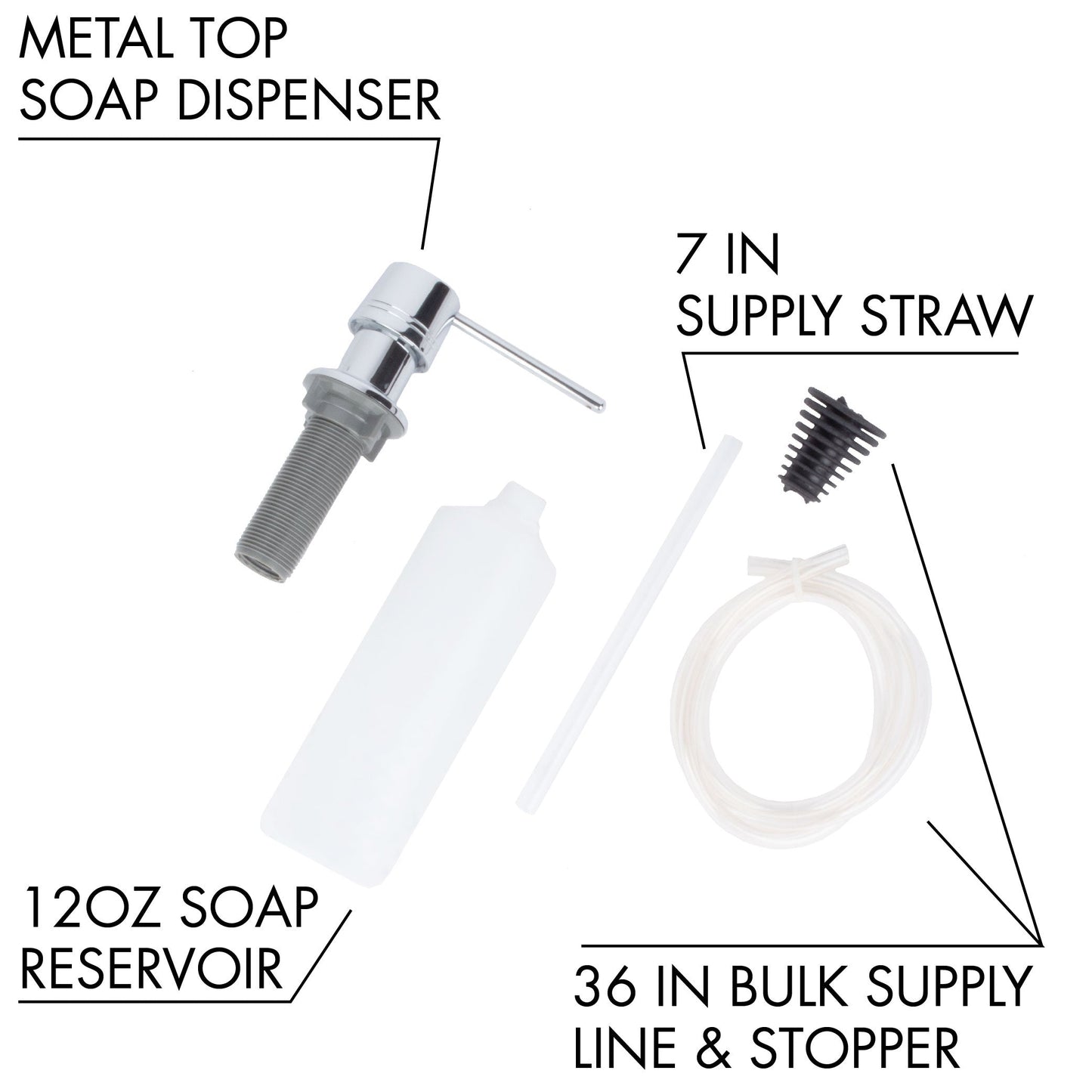 Laundry Tub Soap Dispenser (Chrome Finish)